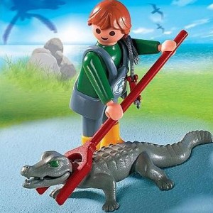 Playmobil - Zoo: Ingrijitor cu crocodil