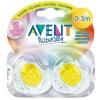 PHILIPS AVENT - Set 2 suzete din silicon, transparente 0-3 luni