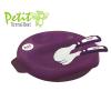 Petit Terraillon - Farfurie termica 2 in 1 si set tacamuri Plum