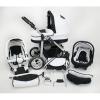 Kunert - Carucior 2 in 1 Kunert Silver cu roti gonflabile