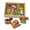 Melissa & Doug - Animale de lemn cu magneti