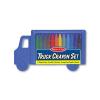 Melissa & Doug - Set 12 creioane colorate triunghiulare Truck