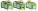 BabyGo - Patut pliant cu 2 nivele Sleeper Green