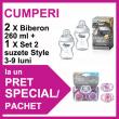 Tommee Tippee - 2 Biberoane 260 ml + Set 2 Suzete PROMO