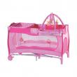 BabyGo - Patut pliant cu 2 nivele Sleeper Pink