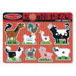 Melissa & Doug - Puzzle de lemn cu sunete Animale de la Ferma