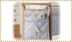 Erbesi Italia - Sac pentru pijama FARFALLA alb-natural