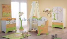 Erbesi Italia -Set baldachin BUCANEVE alb-verde-orange