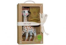 Vulli - Set Girafa Sophie si figurina din cauciuc pentru rontait So pure