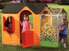 Little Tikes - Casuta galbena cu flori