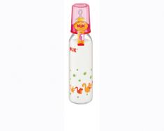 NUK - Biberon sticla 230 ml tetina din silicon 0-6 luni