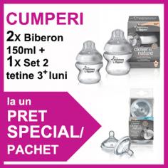 Tommee Tippee - 2 Biberoane 150 ml + Set 2 Tetine PROMO