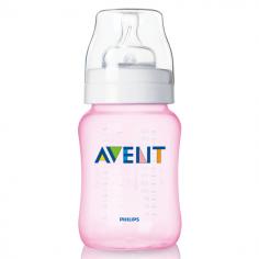 Philips Avent - Biberon 260 ml, PP, roz