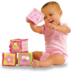 Bright Starts - Pretty In Pink Cuburi Bloomin' Blocks