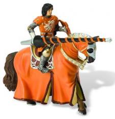 Bullyland - Cavaler cu cal pentru turnir orange