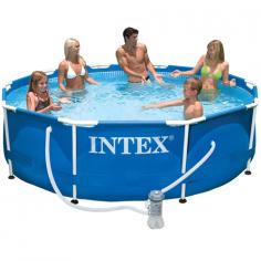 Intex - Piscina cu Cadru Metalic cu Pompa de Filtrare 305 x 76 cm