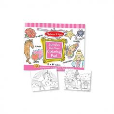 Melissa & Doug - Caiet jumbo cu desene pentru colorat - Roz