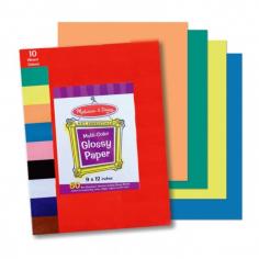 Melissa & Doug - Hartie lucioasa (glace) multicolora