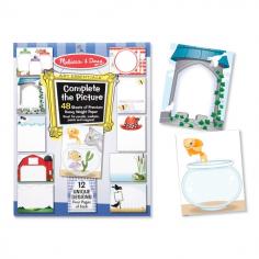 Melissa & Doug - Completeaza desenul - Bloc de desen cu schite predesenate