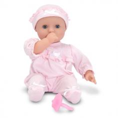 Melissa & Doug - Papusa bebelus Jenna cu suzeta
