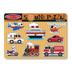 Melissa&Doug - Puzzle cu sunete Vehicule