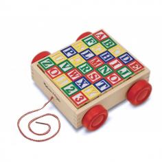 Melissa&Doug - Carucior cu cuburi ABC