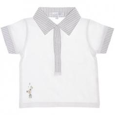 Tricou baieti cu guler camasa