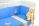 BebeDeco - Set lenjerie patut 4 piese - SOMN USOR bleu/crem