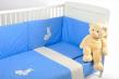 BebeDeco - Set lenjerie patut 4 piese - SOMN USOR bleu/crem