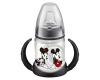 NUK - Mickey Mouse Biberon PP 150 ml cu 2 toarte si adaptor silicon