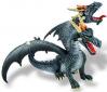 Bullyland - Figurina Dragon negru cu 2 capete