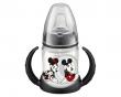 NUK - Mickey Mouse Biberon PP 150 ml cu 2 toarte si adaptor silicon