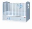 Bertoni - Pat lemn balansoar Joy 60 x 120 cm Blue + cearceaf de pat cadou