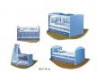 Bretco Design - Patut CINDY -Transformabil (cu sertar)- Albastru 140x70 cm