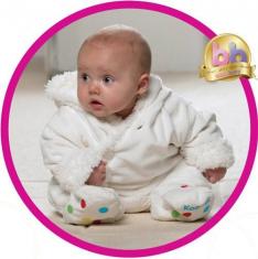 KOO-DI - Costum bebelus Fluffy 0-3 luni
